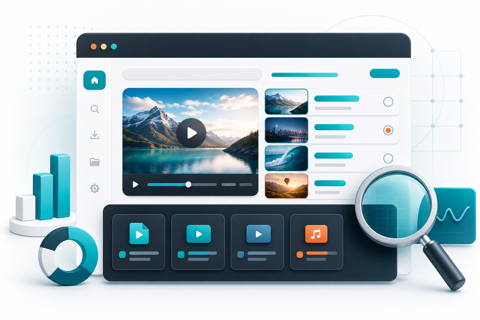 Media Downloader Pro online video analysis dashboard